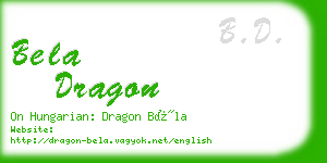 bela dragon business card